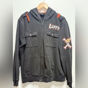 Ripple Junction Black and Red Hoodie Size M